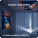 Projetor de Cinema LED 4k - Wi-Fi - Android