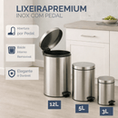 Lixeira Premium Inox com Pedal