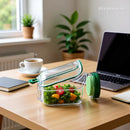Saladeira Portátil Premium 1,2L com Vedação Total e Compartimentos Inteligentes