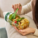 Saladeira Portátil Premium 1,2L com Vedação Total e Compartimentos Inteligentes