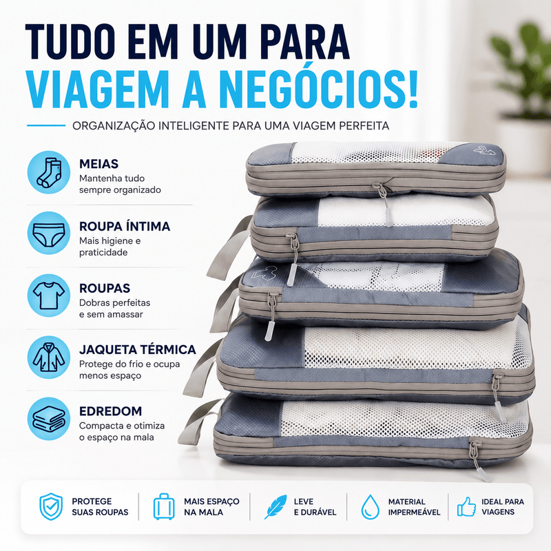 TravelPack zíper duplo resistente não abre viagem