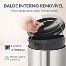 Lixeira Premium Inox com Pedal